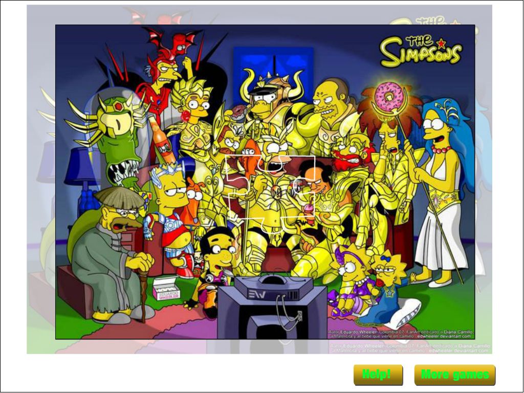 Jeux de puzzle des simpson
