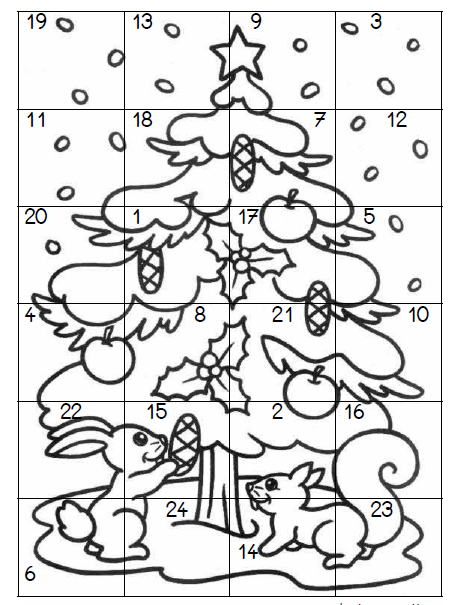 Puzzle calendrier de l'avent