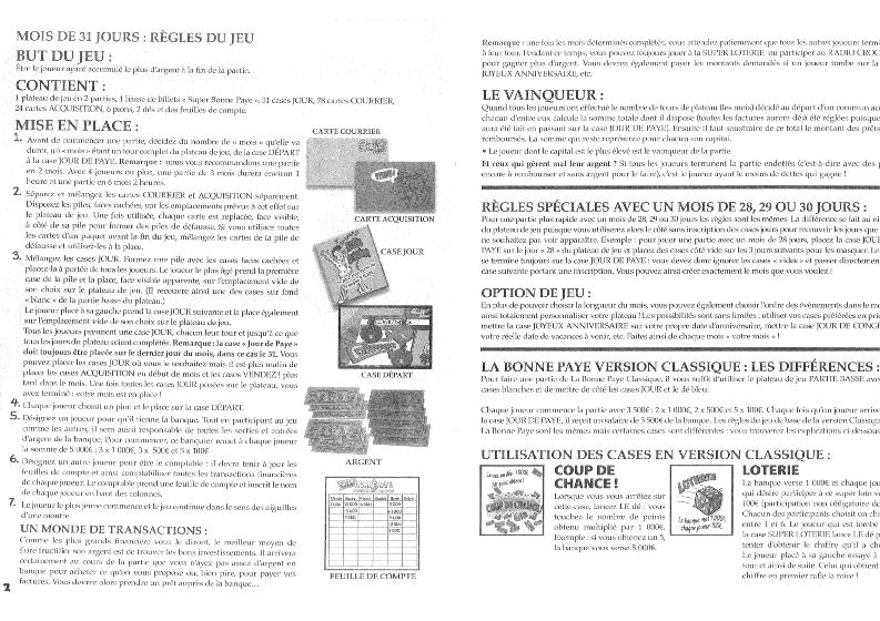 Règles de jeux de societe hasbro