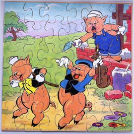 Puzzle 3 petits cochons