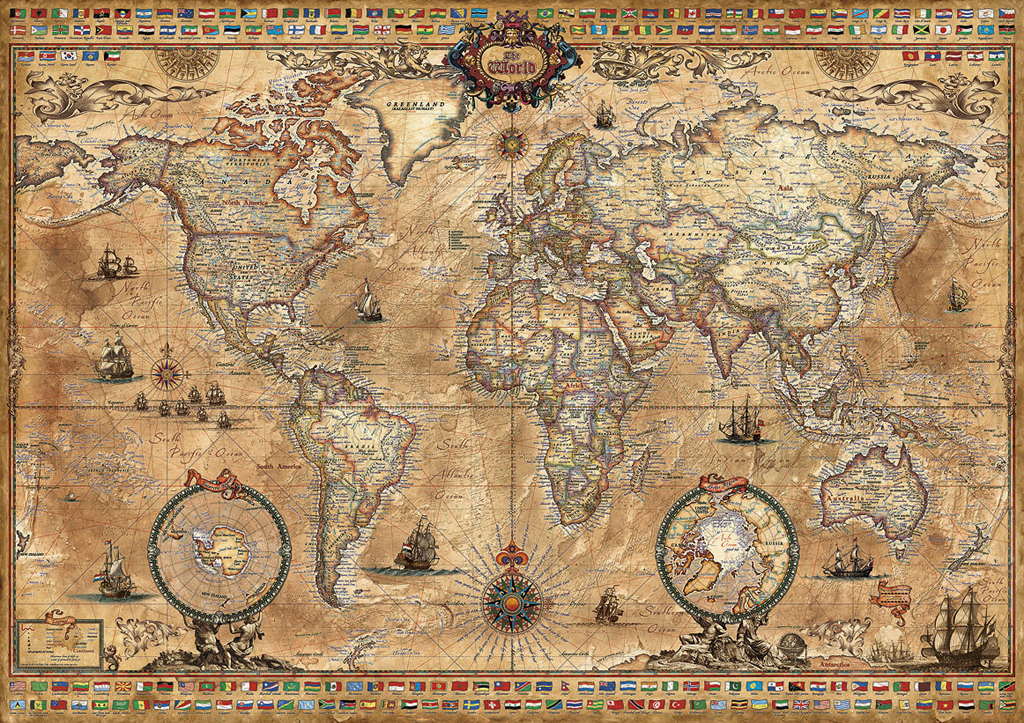 World map jigsaw puzzle