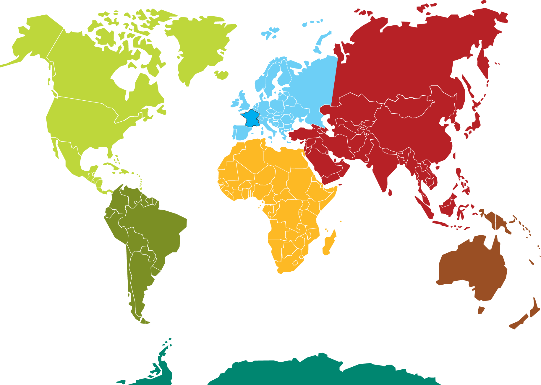 Puzzle planisphère à découper