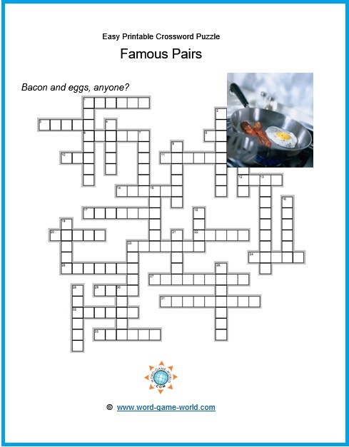 Crossword puzzle free easy
