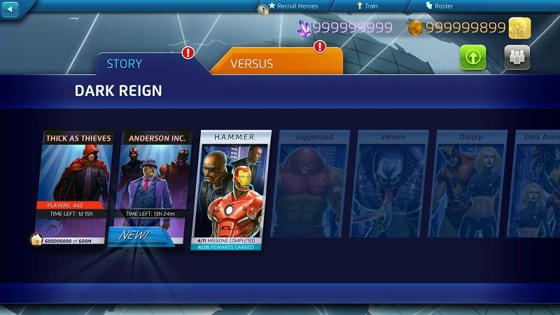 Marvel puzzle quest sur pc