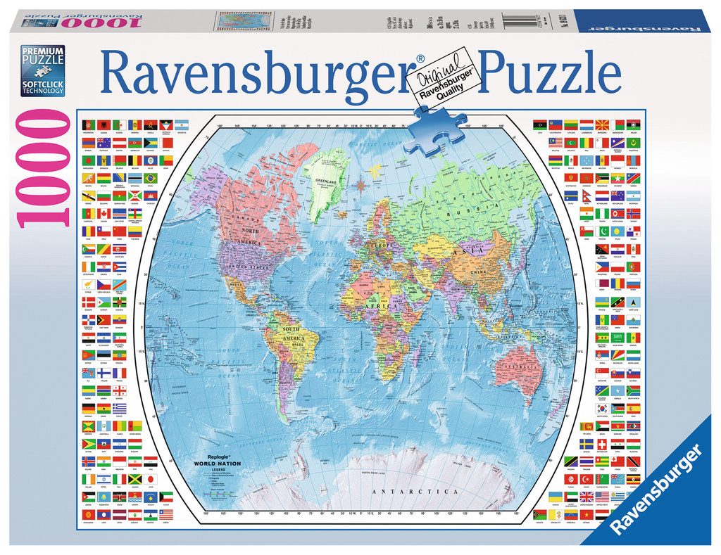 Puzzle carte du monde ravensburger