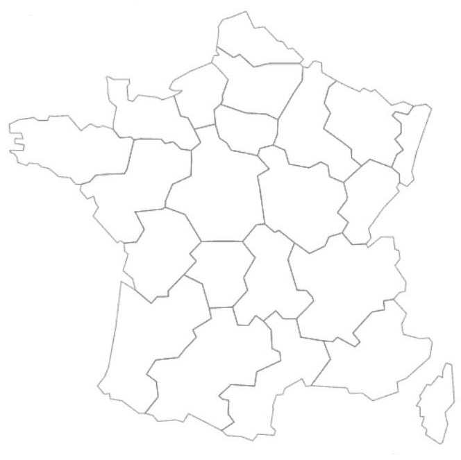 Carte de france département en puzzle