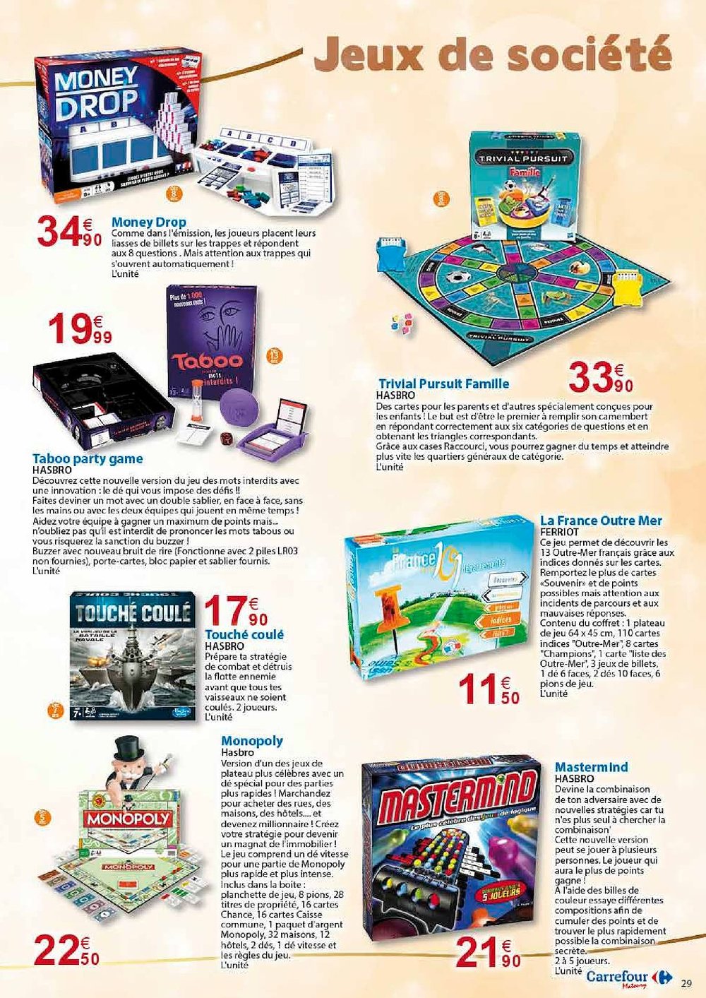 Carrefour jeux de société