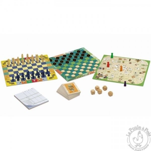 Mallette de 20 jeux de société classiques djeco