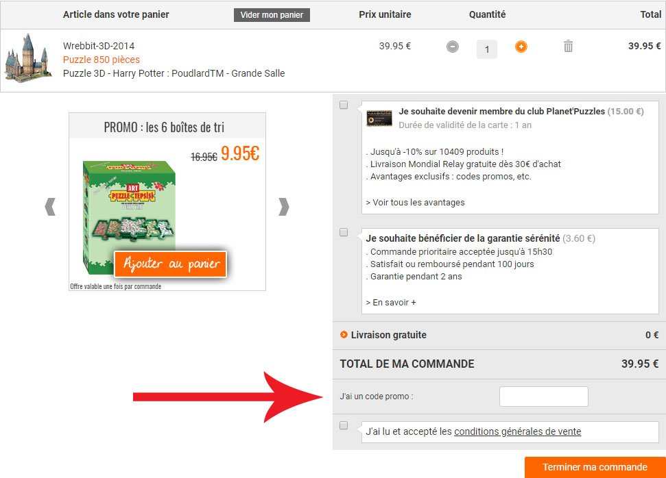 Code de reduction planet puzzle
