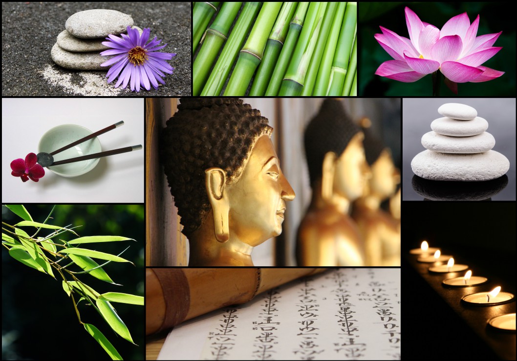 Puzzle triptyque zen