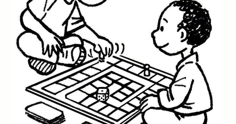 Jeux de société à colorier