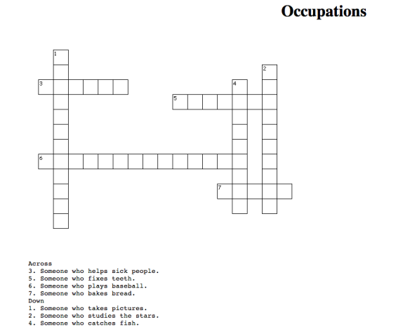 Create a crossword puzzle free