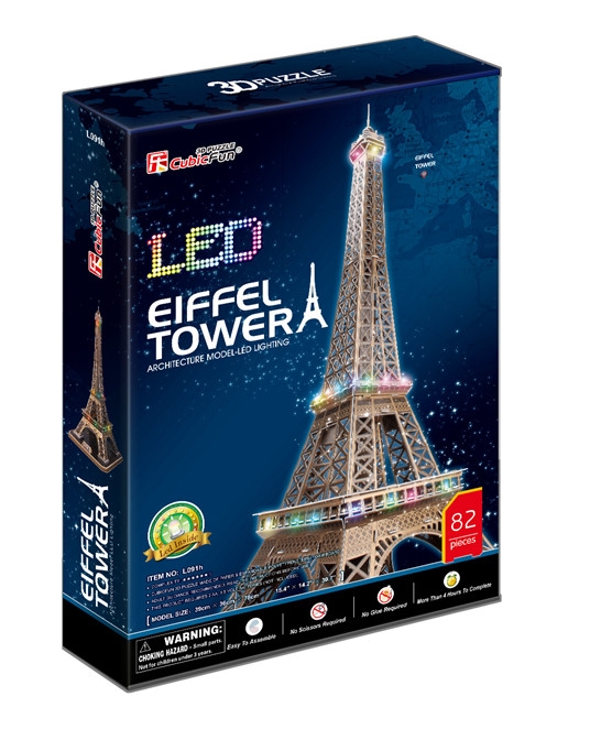 Tour eiffel 3d puzzle lumineux