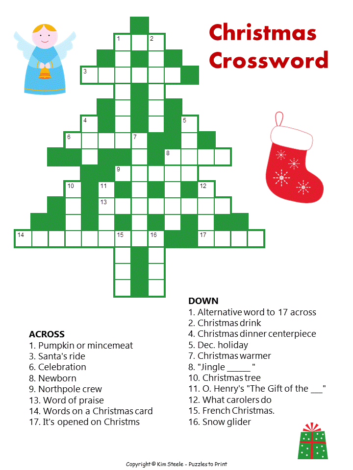 A christmas crossword puzzle