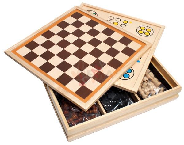 Coffret bois jeux de societe