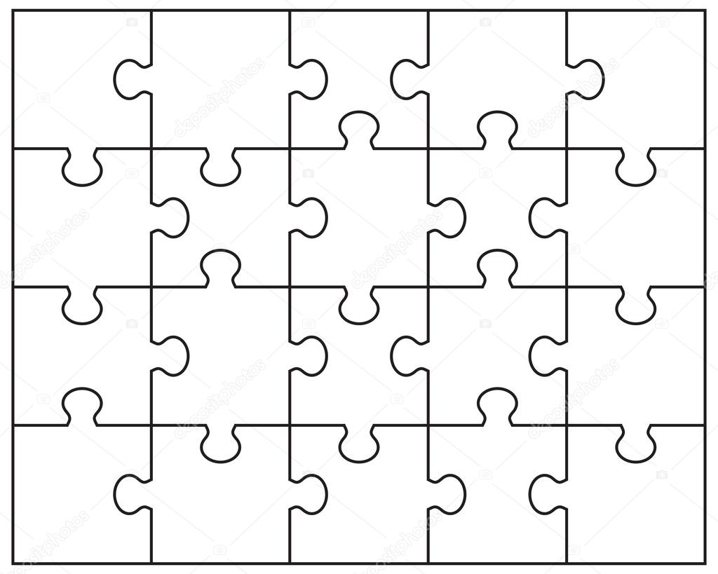 Morceau de puzzle vierge