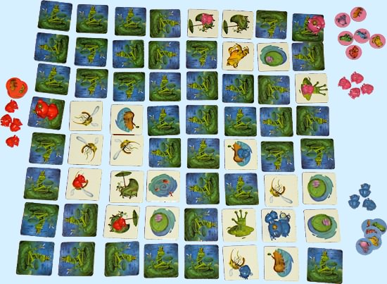 Jeux de société avec grenouille