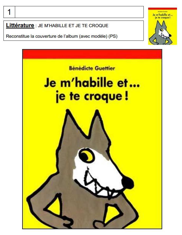 Puzzle couverture album maternelle