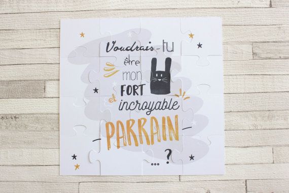Veux tu etre mon parrain puzzle