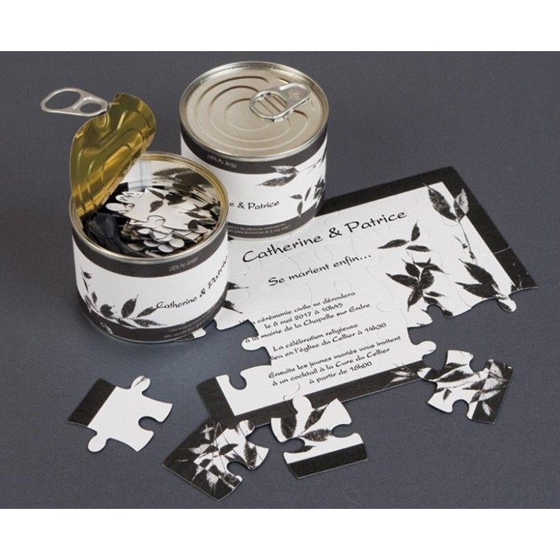 Faire part bapteme puzzle