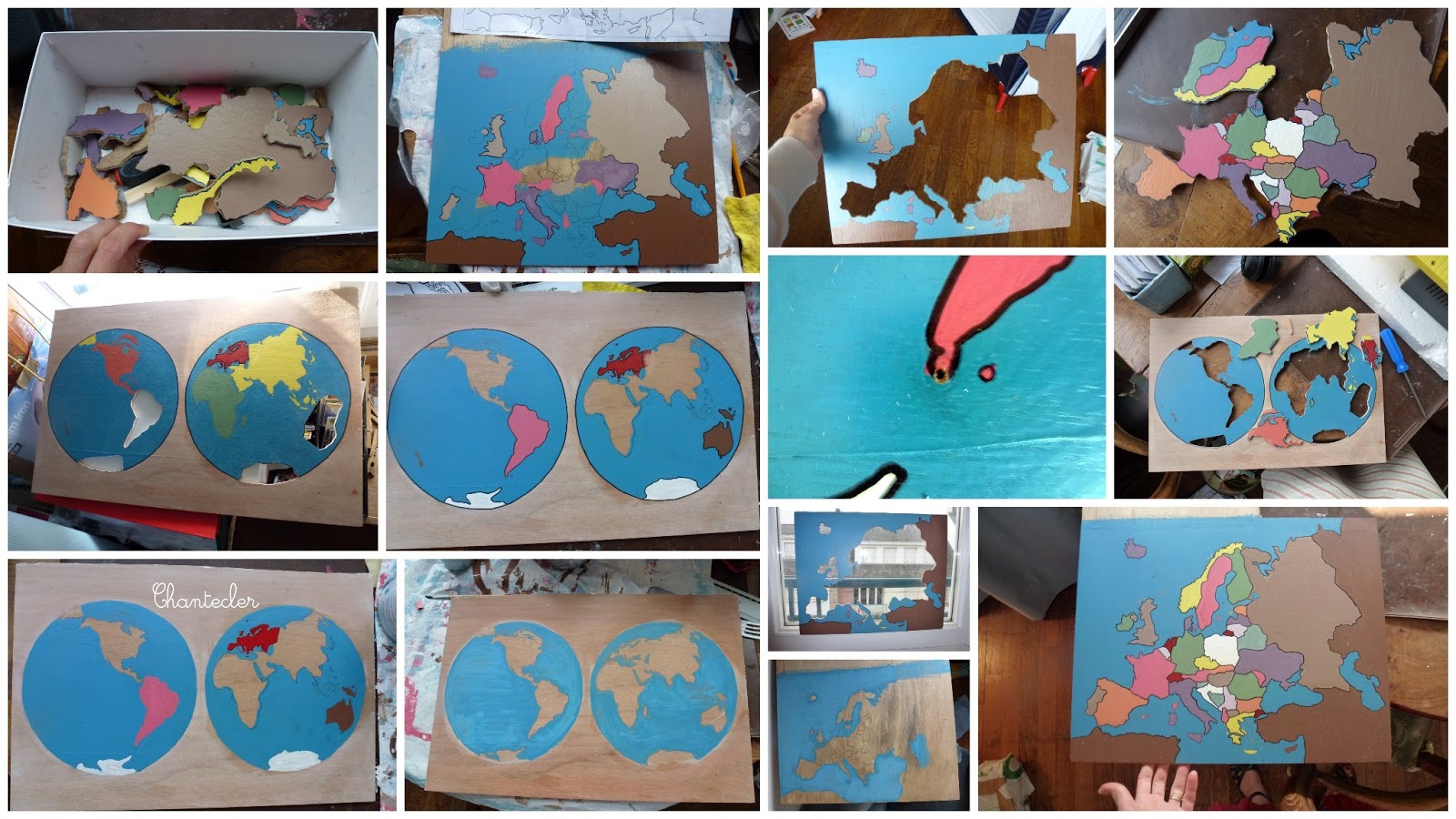 Puzzle montessori géographie