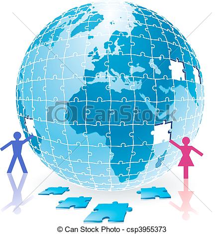 Puzzle globe