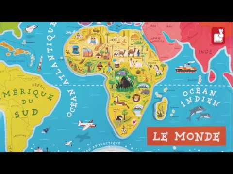 Puzzle magnétique monde janod