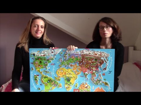 Puzzle monde magnétique janod