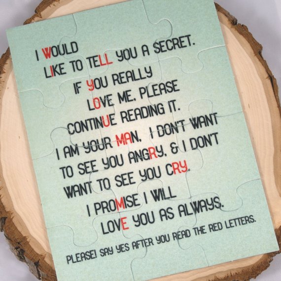 Puzzle personnalisé mariage