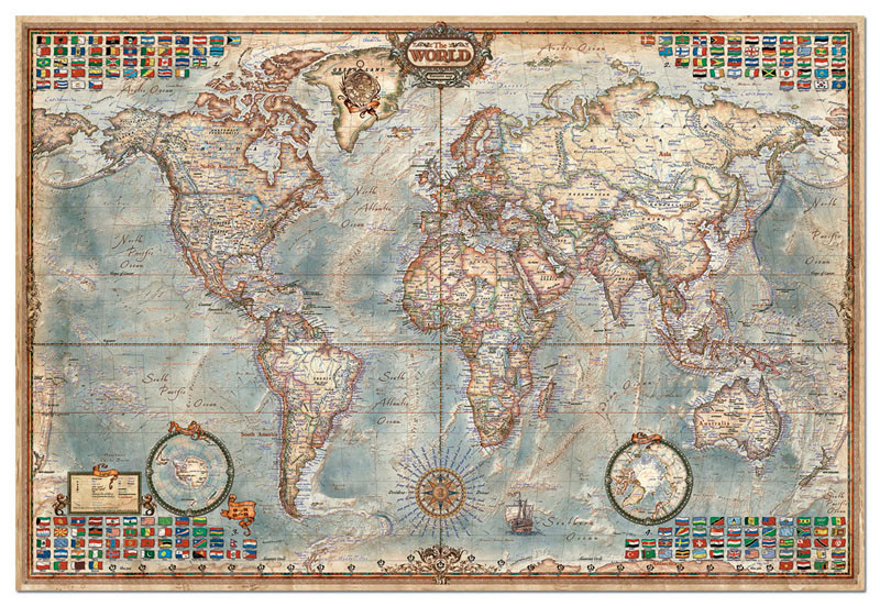 Puzzle mappemonde ancienne