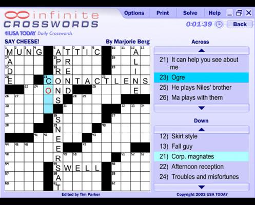 Crossword puzzle generator free