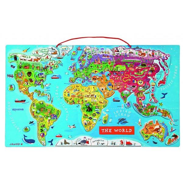 Puzzle magnétique du monde