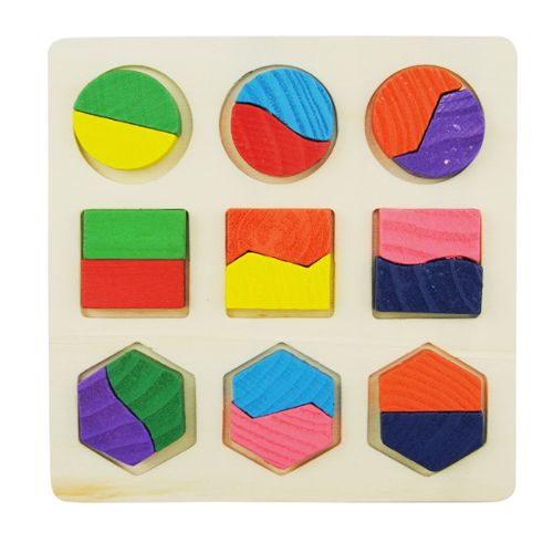 Puzzle bois formes géométriques