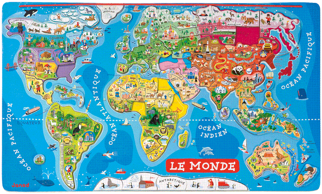 Puzzle map monde