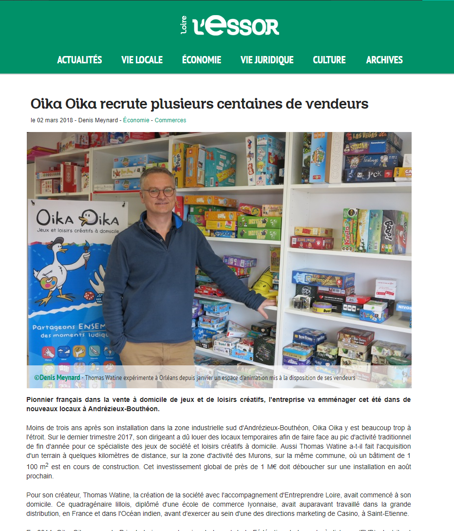 Vente de jeux de societe a domicile