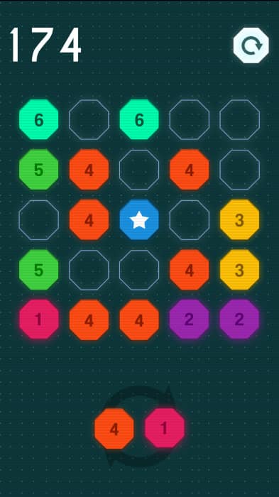 Make 7 hexa puzzle