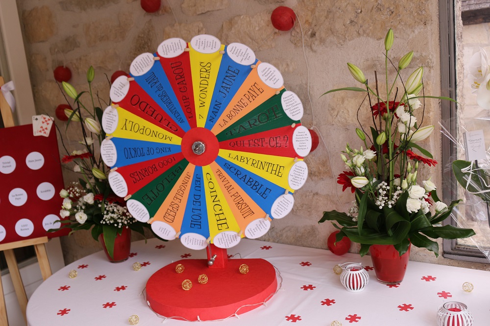 Décoration de table jeux de société