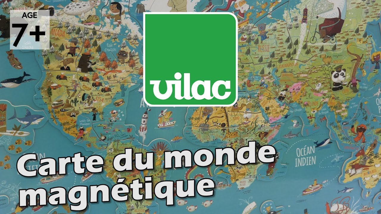 Puzzle monde magnetique