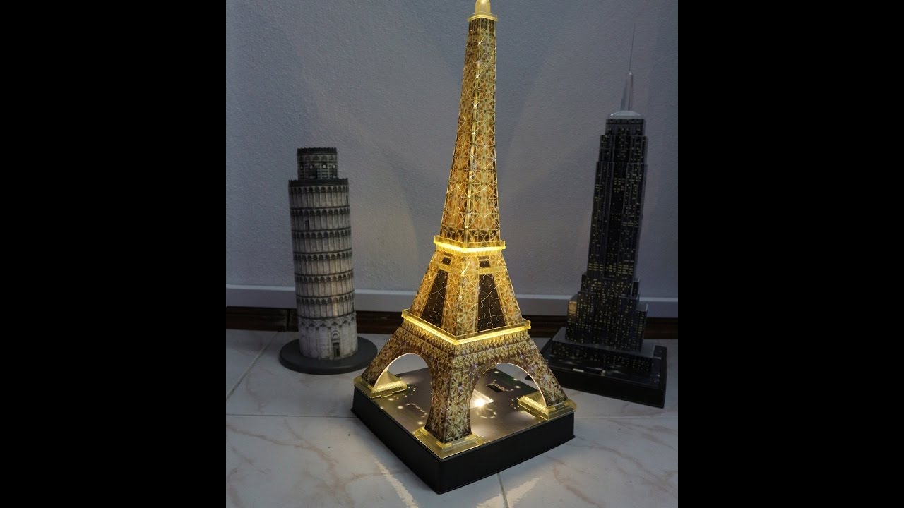 Puzzle 3d tour eiffel luminescent