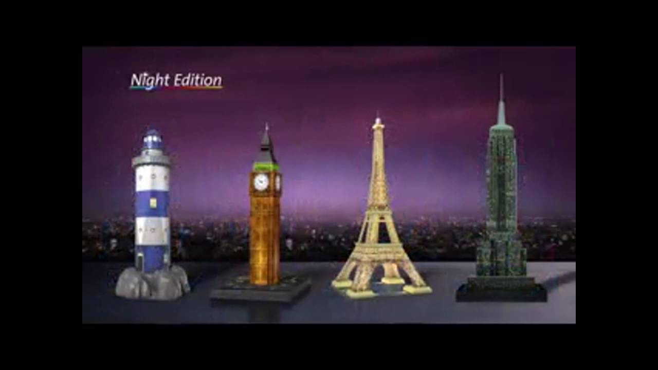 Puzzle tour eiffel 3d night edition