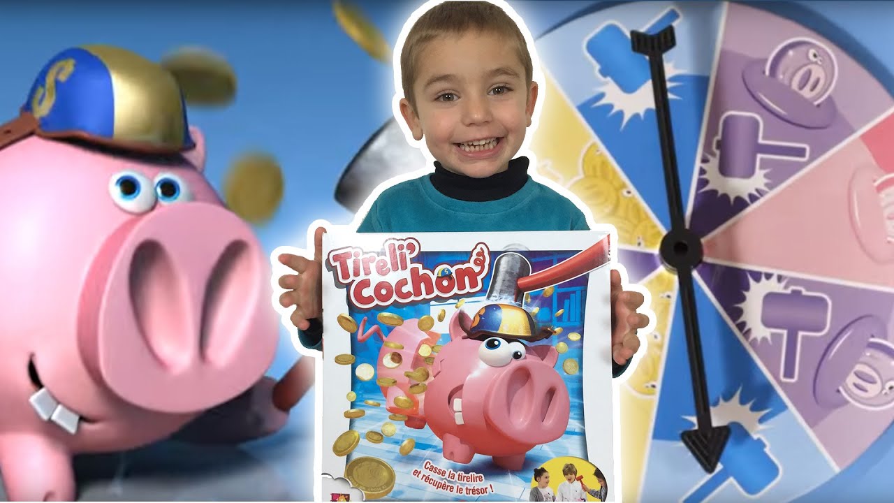 Jeux de société tirelire cochon