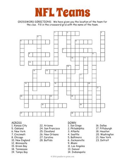 Crossword puzzle