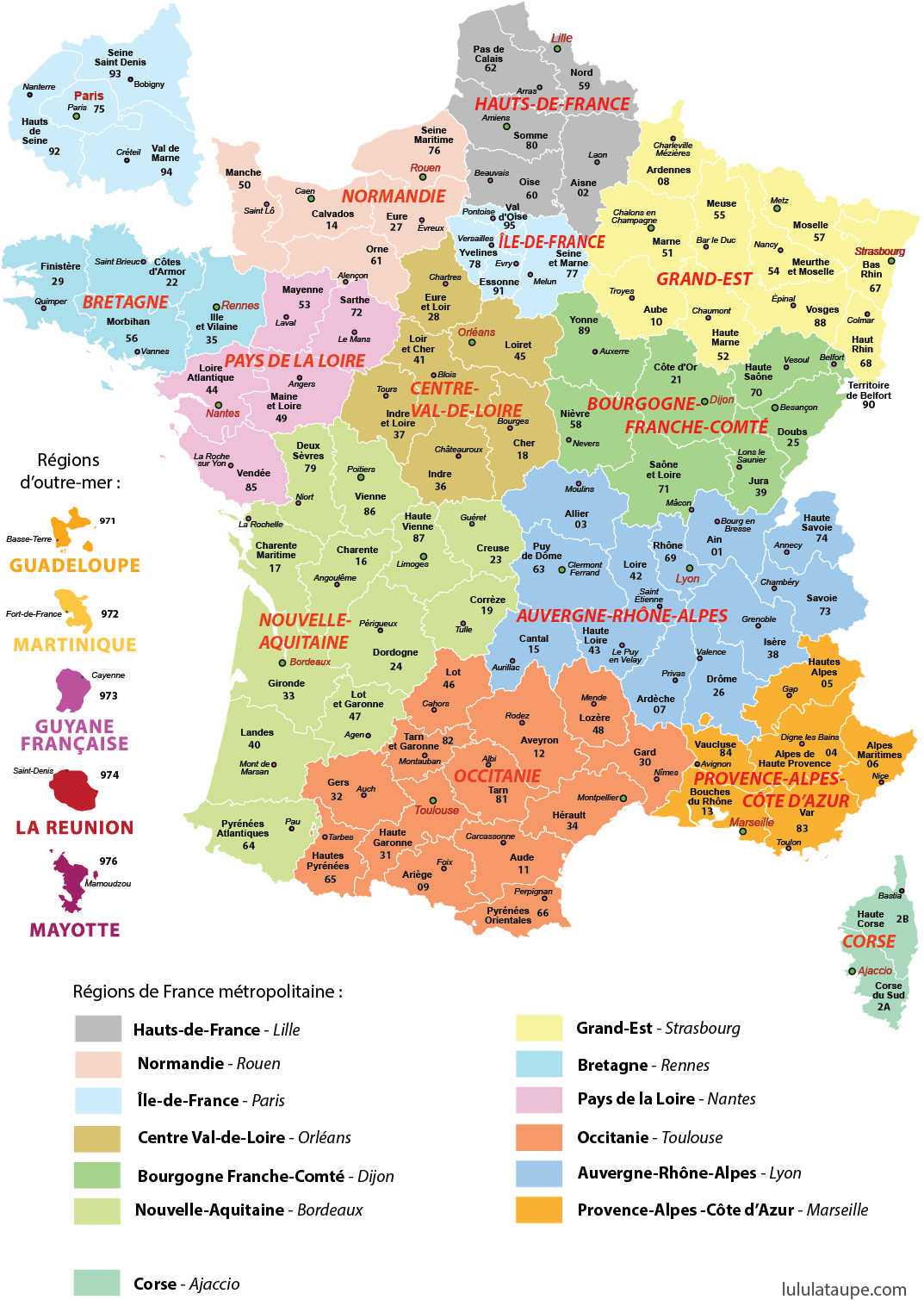 Puzzle départements de france en ligne