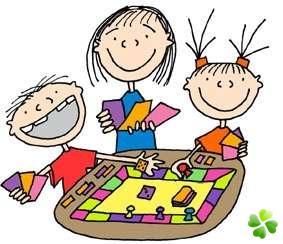 Jouer à des jeux de société dessin