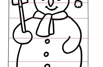 Puzzle bonhomme de neige maternelle