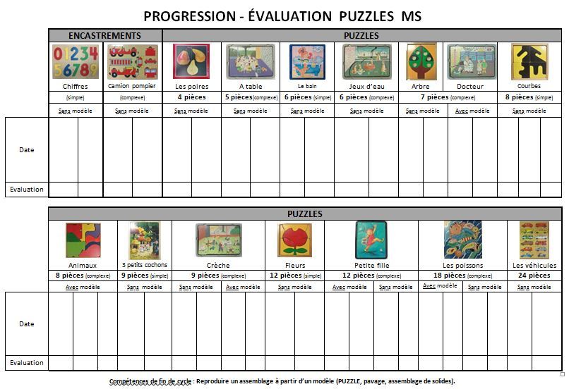 Objectif puzzle en maternelle