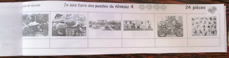 Progression puzzle petite section