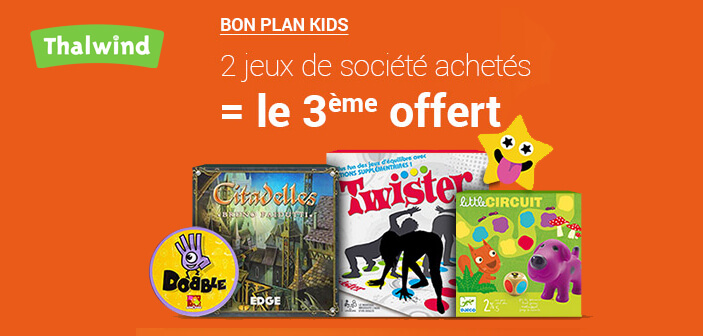 2 jeux de société achetés : le 3ème offert