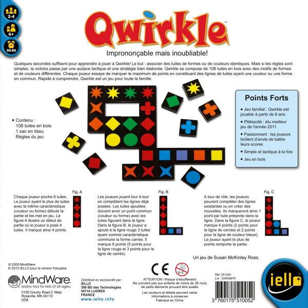 Jeux de société qwirkle