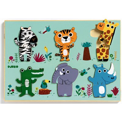 Puzzle bois djeco animaux